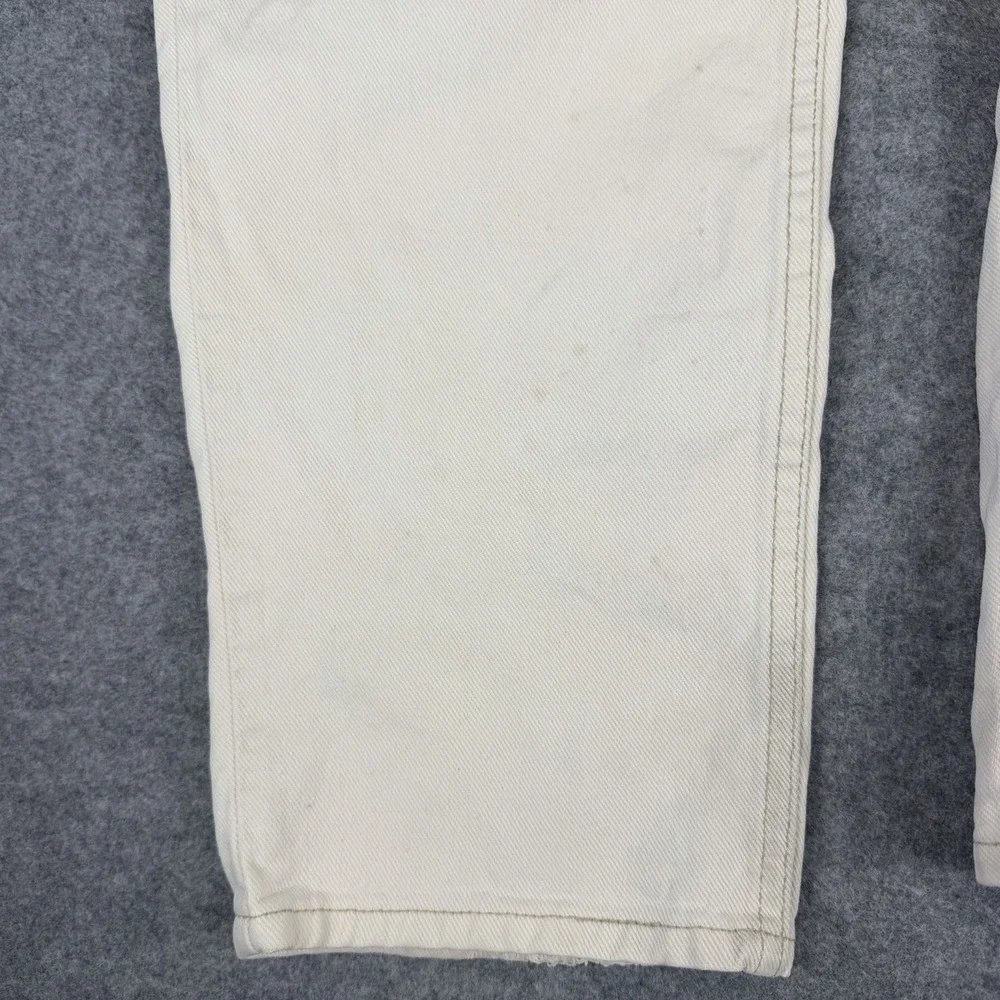 Levi's 550 Cream White Relaxed Tapered Men's Jeans 38x32 90s 80s Vintage